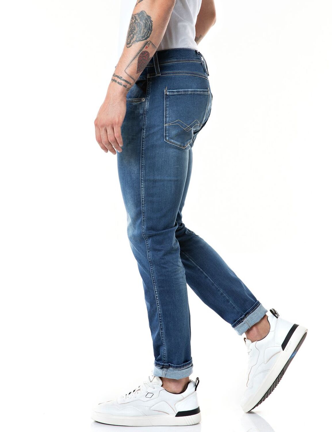 X-LITE ANBASS 10.75oz ハイパーフレックスストレッチデニム 詳細画像 ミディアムブルー 2